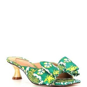 Antonio Melani Alora Royal Palm Heel Sandal Sz 8.5 Made in Brazil